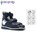 Princepard New Arrival Orthopedic Sandals for Kids Breathable Casual Denim Boys Sandals Size 22-35 for Summer Out Toeing