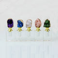 3ML Fancy Natural Agate Crystal Stone Lid Empty Essential Oil Bottles Crystal Perfume Oud Oi Bottle