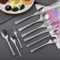 Foggy Cold Pattern Light Stainless Steel Knife Fork Spoon Set Restaurant Soup Spoon Fruit Fork Coffee Stir Spoon