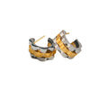 Fashion Jewelry Geometric Stainless Steel Women Men Chunky Hip Hop Punk Watch Band Shape CC Hoop Stud Earrings