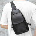 MARRANT Casual Sport Single Shoulder Daypack Leather Sling Bags Crossbody Genuine Leather Shoulder Bag Men Chest Bags for Men