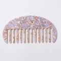 Logo Antistatic Cellulose Acetate Wide Tooth Acrylic Hair Comb Geometric Comb Simple Semi Circular Hair Comb