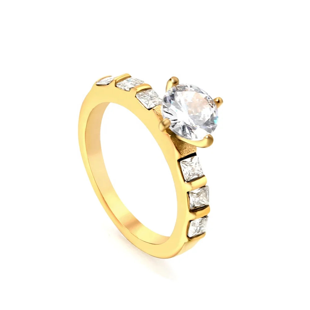 Wholesale Price Women Stainless Steel Jewelry Rings Special Design Diamond Ring for Girls
