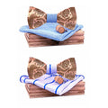 Luxury Men's Paisley 3D Men Wooden Bow Tie Gift Set Box Wood Bowtie Butterfly Knot for Men Male