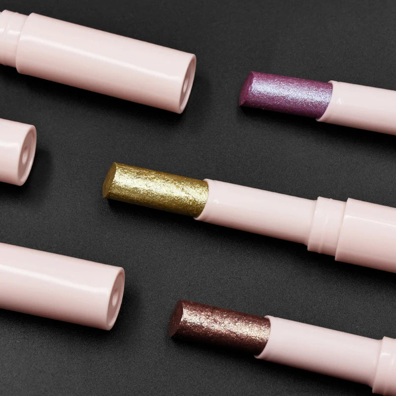 Glitter Jelly Highlighter Stick Face Glow Lightweight & Buildable Contouring Blush Waterproof Lasting Makeup Ultra Concentrated