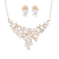 Fancy Popular Silver/Gold Plating African Beads/Pearl Bridal Jewelry Set for Wedding Party Engagement