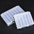 Multifunctional Fishing Box Double Decker Plastic Storage Case Lure Hook Box 10/14 Compartments Fishing Tackle Accessory