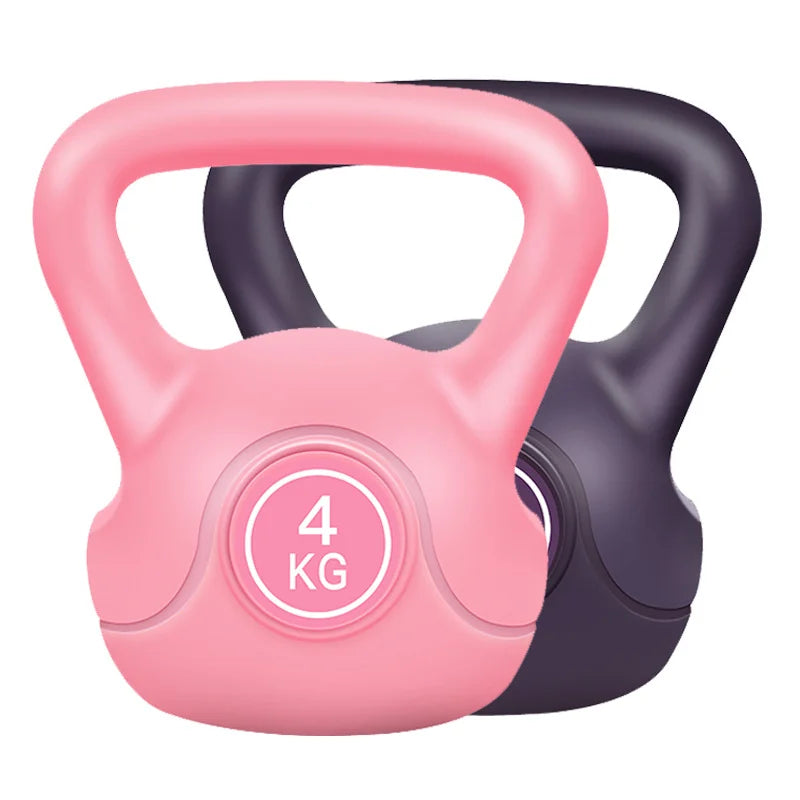 Multi-color Cute Kettlebell Cast Iron Cement Kettle Bell Vinyl Rubber 2 4 6 8KG Kettlebell Dumbbell Barbell
