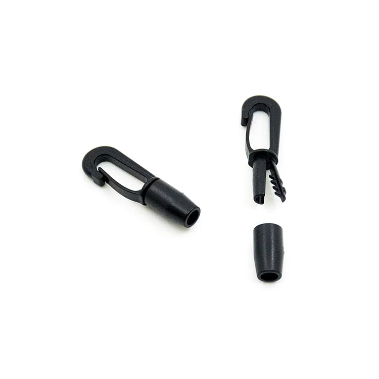 Factory Sale Multi-Purpose Black Plastic Lanyard Hook Clasps Cord End Toggle for Tag ID Card