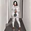 Spring Summer New Arrivals Women Hollow Out Long Sleeve Free Size Party Wear One Piece Jumpsuit Women Sexy Jumpsuit