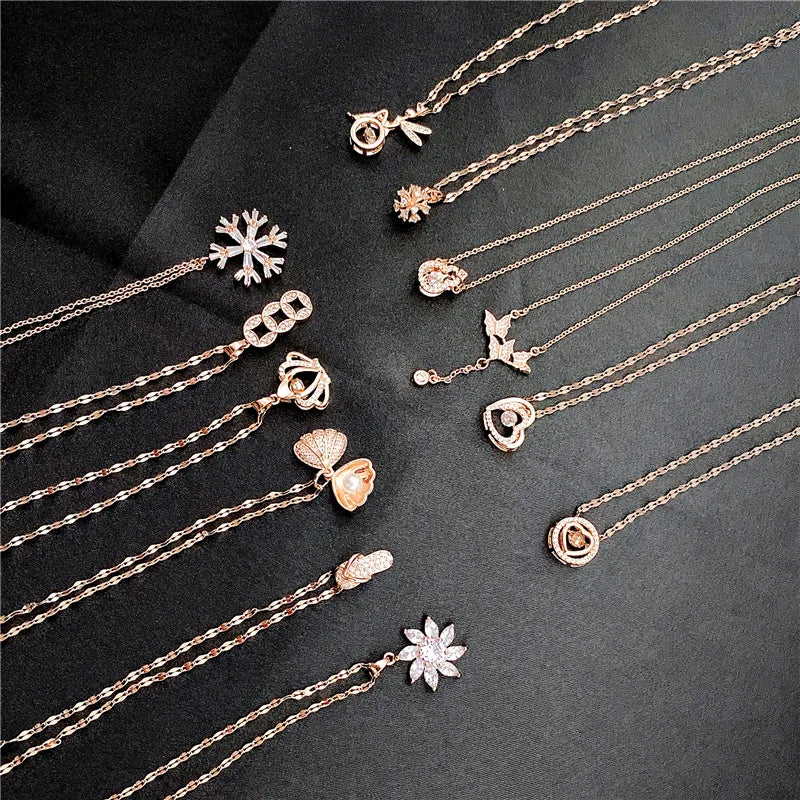 Classic Design Ins Creative Pendant Necklace for Woman Titanium Steel Woman Necklace Luxury Jewelry Female Top Quality