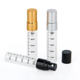 Free Sample 2 3 5 10ml clear Perfume Glass Sprayer Bottle Graduated Portable Travel Sample Bottle Fine Mist Sprayer Pump Bottle