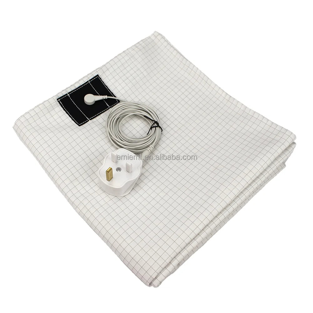 CONDUCTIVE Grounding Sheets Half Bed Sheet With  Grounding Cable  Flat Grounding Sheet