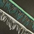 G047 New Decorative Crystal Glass Bodice Applique Bead Tassel Fringe Trim for Dress