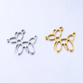 Stainless Steel Cute Dog Charm DIY Waterproof Lovely Animal Theme Pendant
