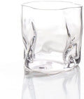 IrreGular Old Fashioned Lowball Crystal Whiskey Glasses Bar Tumblers for Drinking Packaged in Carton