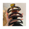 Frosted Bright Face Gradient Color Crescent Hollow Pc Claw Clip Retro Ins Style Sweet Shark Clip High-grade and Elegant Hairpins