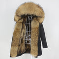 OFTBUY Waterproof Real Fox Fur Coat Long Parka Winter Jacket Women Natural Raccoon Fur Collar Outerwear Streetwear Detachable
