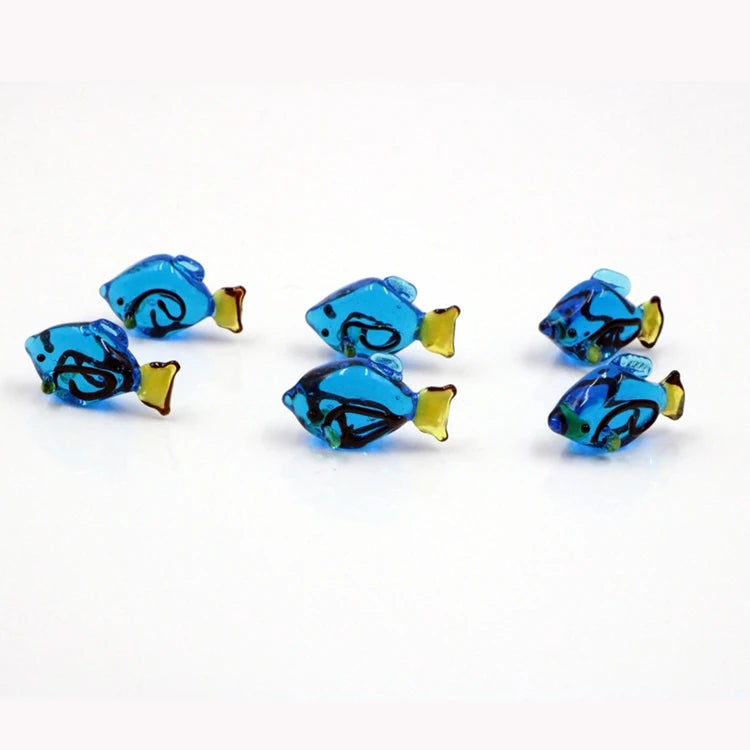 Miniature Handmade Lampwork Blue Glass Fish Figurine MegaBDM