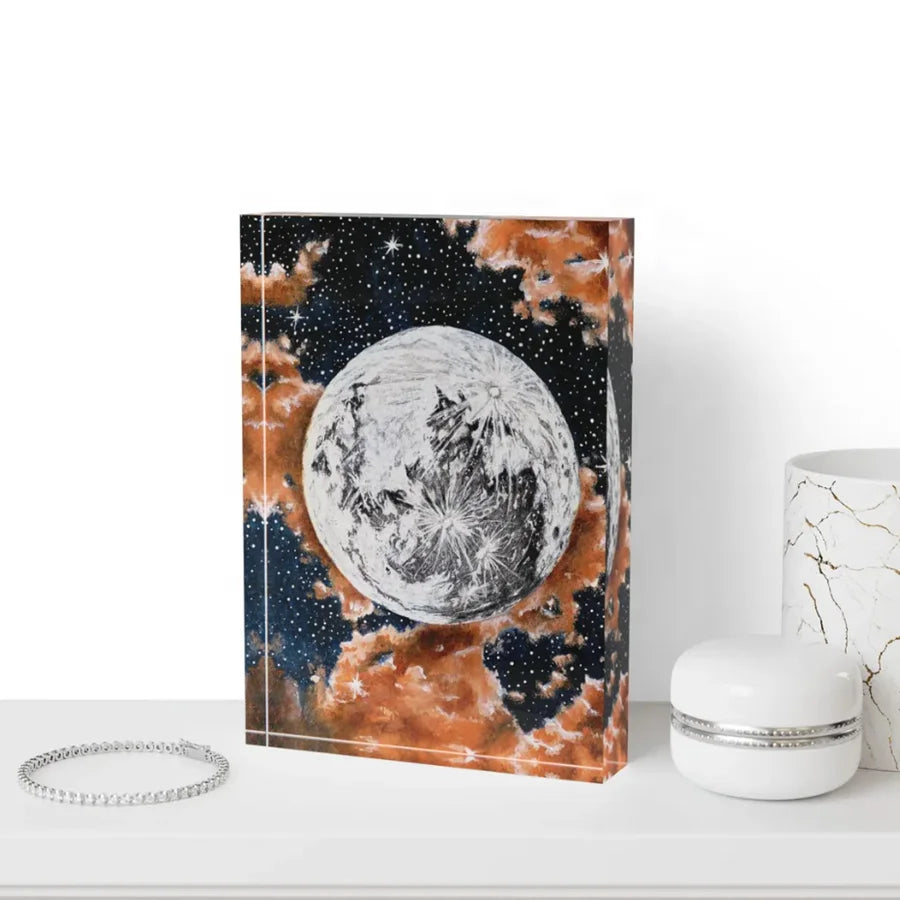 Custom UV Printed Acrylic Logo Photo Art Display Cube Blank Cube Block for Display Plastic Crafts
