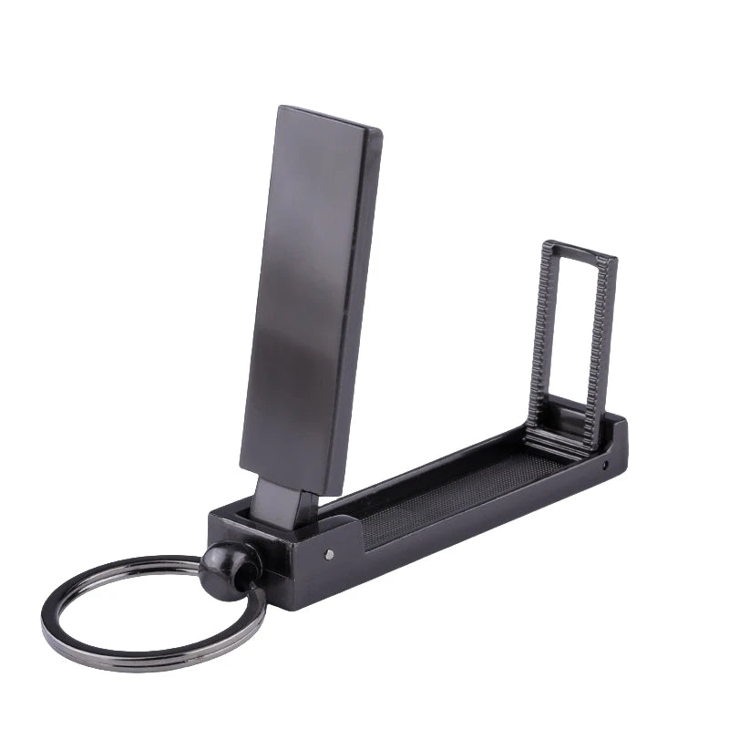 2 in 1 Multifunctional Phone Holder Keychain Student Desk Backpack Hook Table Bag Holder Hanger Custom logo Metal Key Chain Hook