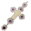 Creative Development Silver Plated Orthodox Design Greek  Pectoral Cross for Church Anniversary Prayer's Gift