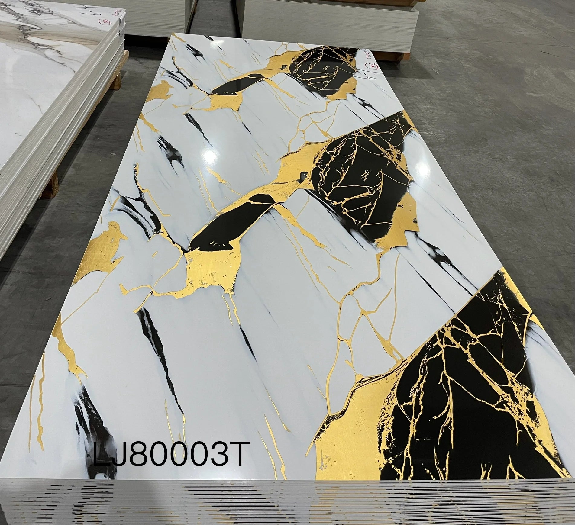 Marble Substitutes for Drywalls Durable 3d Marble Design Pvc Sheet Marble Uv Board Glitter
