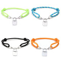 Classic Fashion Braided Rope Bracelet Lock Popular Element Couple Bracelets for Men and Women Charm Jewelry Gifts