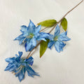Multicolor- Light Blue Flores Artificiales 3 Branch Lily Orchid for Wedding Decoration