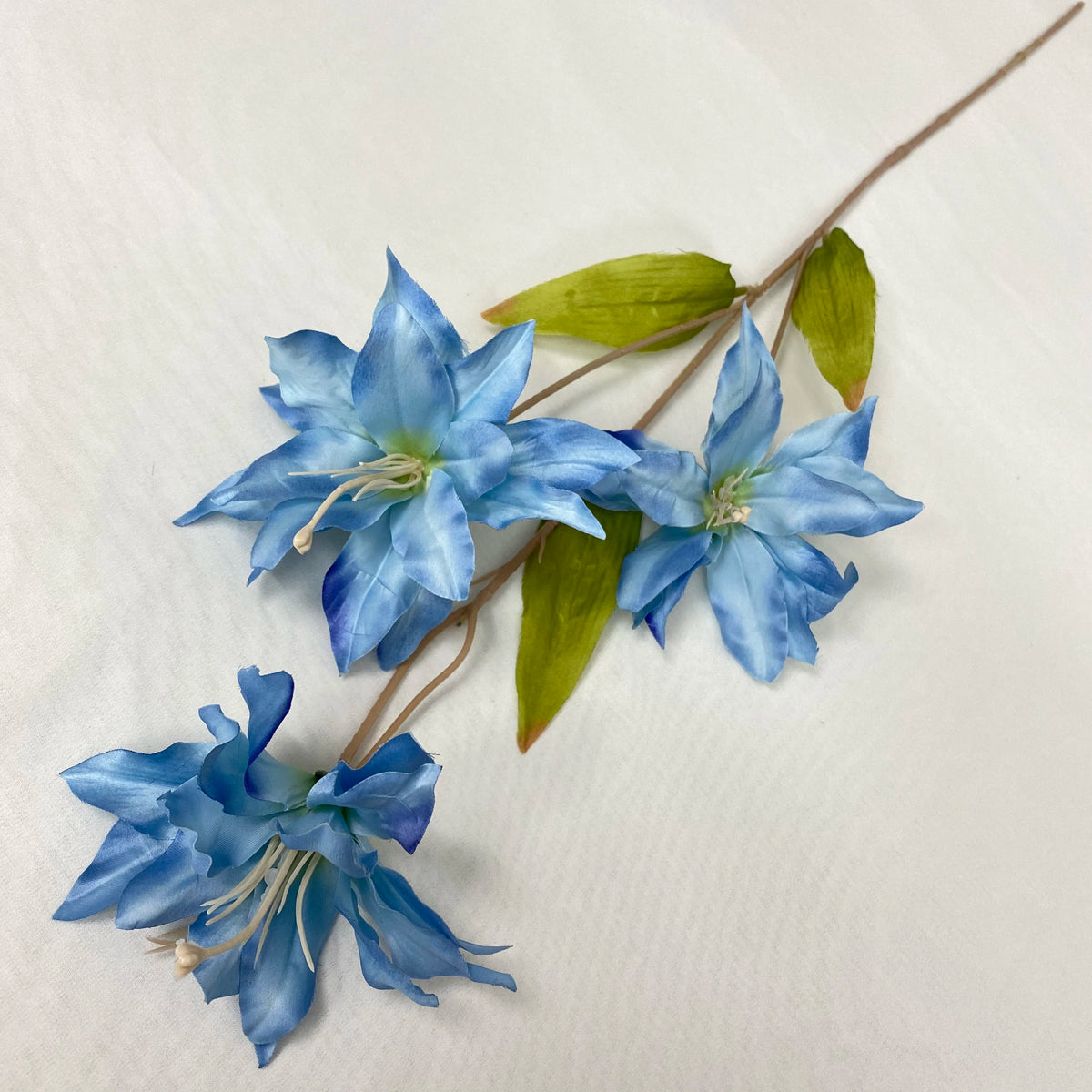 Multicolor- Light Blue Flores Artificiales 3 Branch Lily Orchid for Wedding Decoration