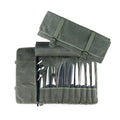 Oil Wax Canvas Roll Chef Knife Bag Chinese Western Food Chef Knife Cases Storage Portable Chef Bag