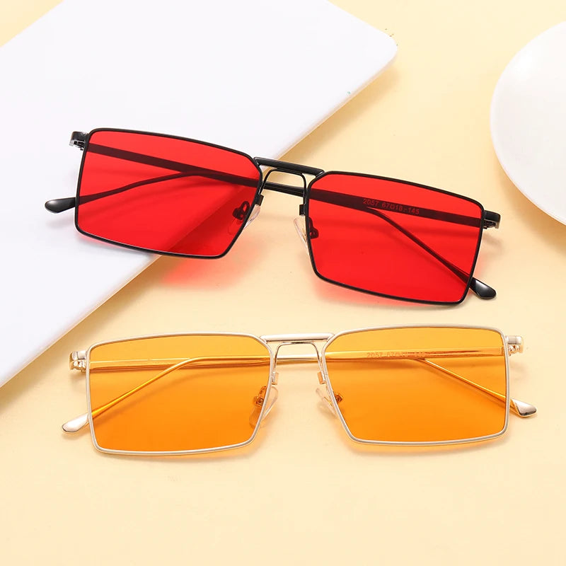 Superhot Eyewear 15961 Fashion 2021 Sun Glasses Small Rectangle Metal Sunglasses