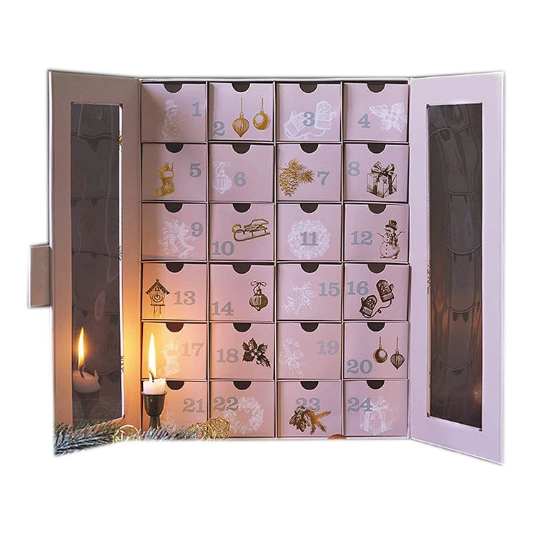 2023 Beauty Design Gift Packaging Custom Christmas Calendar Advent Boxes