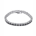 SGARIT Customisable Tennis Bracelet Bangle 24K 22K 18K 14K 10K 9K White Gold Plated for Men Women VVS Black Moissanite for Gifts