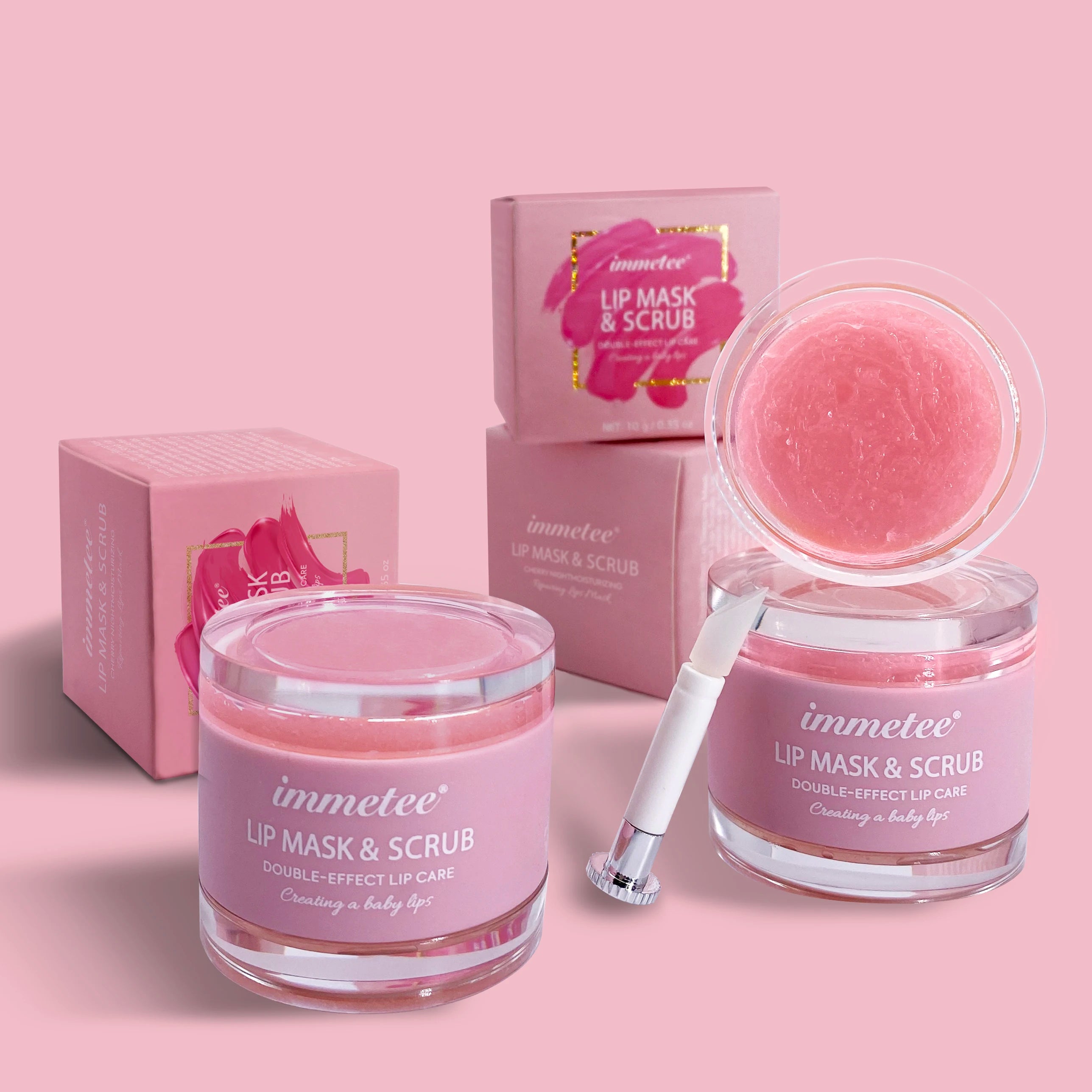 Lip Mask Wholesale Moisturizing Lip Balm Exfoliating  Organic Strawberry Flavor Lip Scrub Mask Cream Private Label