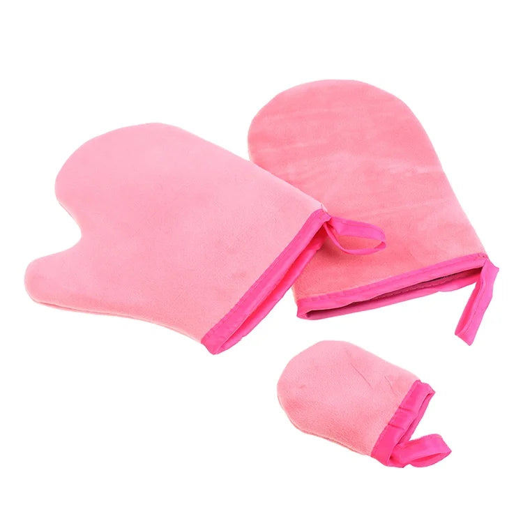 Wholesale Custom Self Tan Tanning Mitt Bring Body Brush Black Brown Applicator Detachable Gloves Washable Self Set