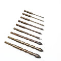 Multi Functional Vitrified Brick Alloy Drill Set for Drilling Ceramic Glass Drill with Hexagonal Handle and Spiral groove Crossh