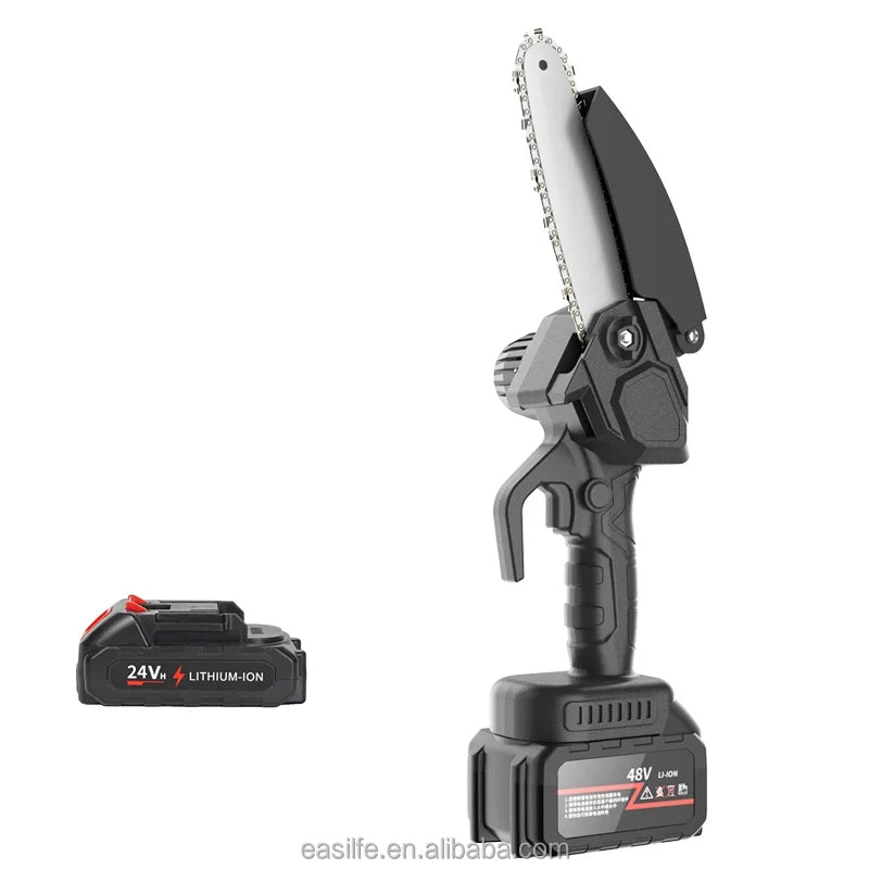 2 Batteries Optional Portable Handheld Electric Saw Tree Cutting Cordless Chain Saw Battery Mini Chainsaw Electrical for Wood