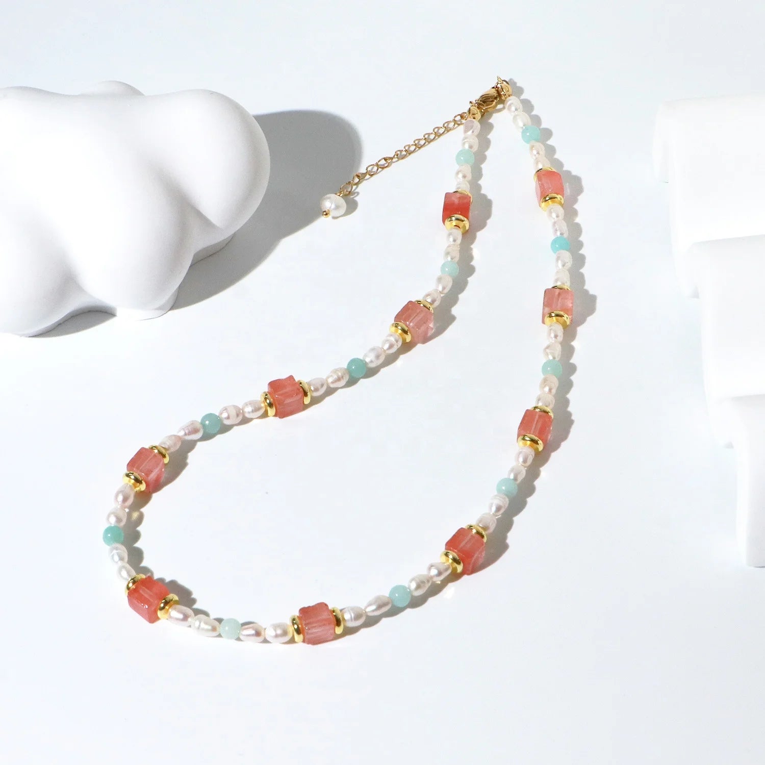 Original Design Handmade Freshwater Pearl Beaded Choker Necklace for Women Jewelry