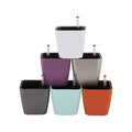 BRICE Bloempot Plastic Self Watering Planter Modern Decorative square Flower Pot for All Indoor Plants Flowers and Herbs
