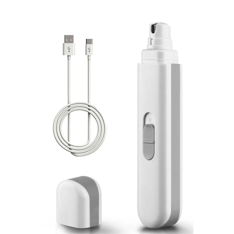 2025 Hot Sale Rechargeable Plastic Pet Nail Trimmer Grinder Washable and Charge-Powered