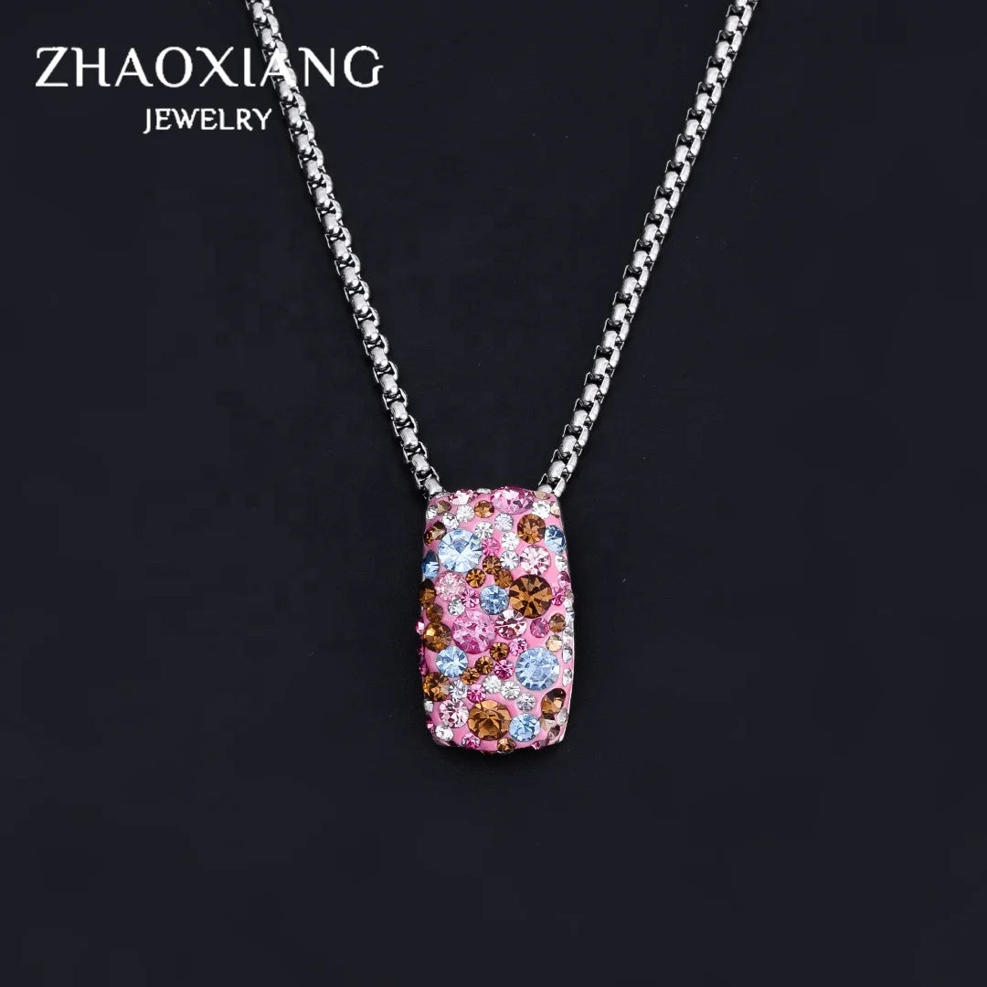 Acero Inoxidable Joyas Mayor Necklaces Crystal Fashion Delicate Jewelry for Women Choker Necklace Pendant CZ Zirconia