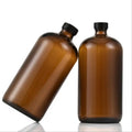 Wholesale 1000ML 30OZ Amber Boston Glass Bottle with Lid