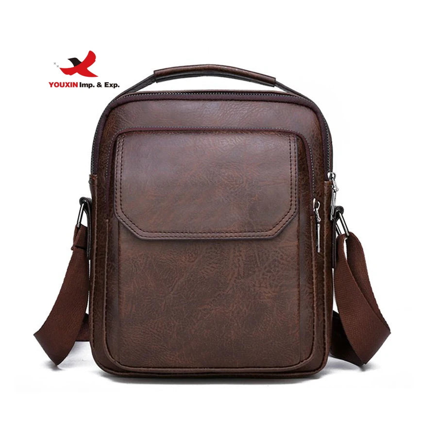New Custom High Quality Large Capacity Hand Bag PU Leather Men's Wallet and Shoulder Bag
