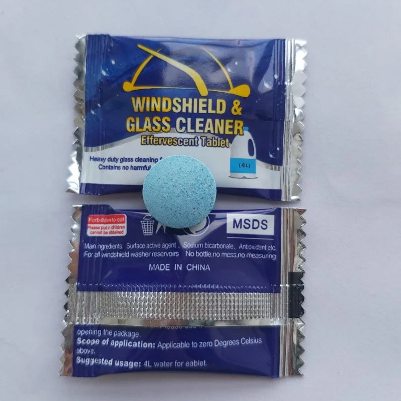 Premium Solid Effervescent Eco-Friendly Car Glass Cleaner Tablets 50%-80% Active Ingredients for Optimum Windshield Window