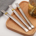 Eco-friendly Stainless Steel 304 Straw for Tea Yerba Mate Customizable Flat Metal Drinkware Strainer Tea Straw for Bombilla