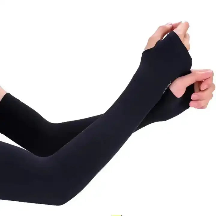 Women Golfing Riding Cooling Arm Sleeve Driving UV Sun Protection Arm Sleeve With Finger Hole