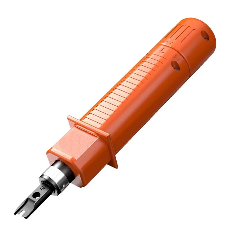 110 Type Punch Down Tool Double Blade Ethernet Impact Tool for Rj45 Keystone Jack Network Cable Telephone Module Patch Panel