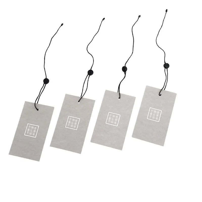 2025 Hot-Selling Custom Fashion Design logo Brand Name Clothing Tags Custom Hang Tags with Rope for Clothing
