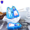 Wholesale Customized Stock Nurse Shape Breaker Soft Rubber Cutter Nursing Blister Safe PVC Glass Ampoule Opener With Keychain